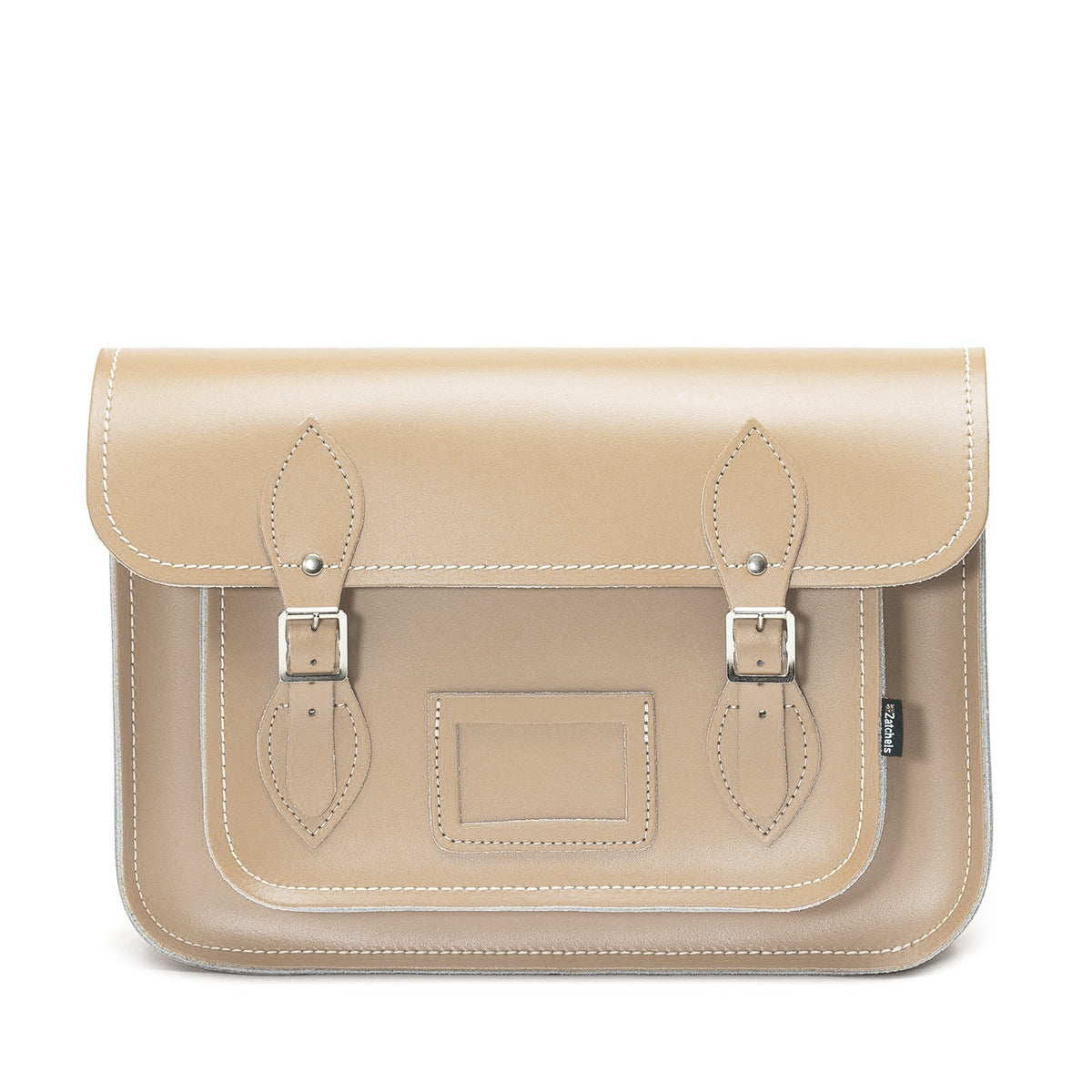 Handmade Leather Satchel - Iced Coffee-0
