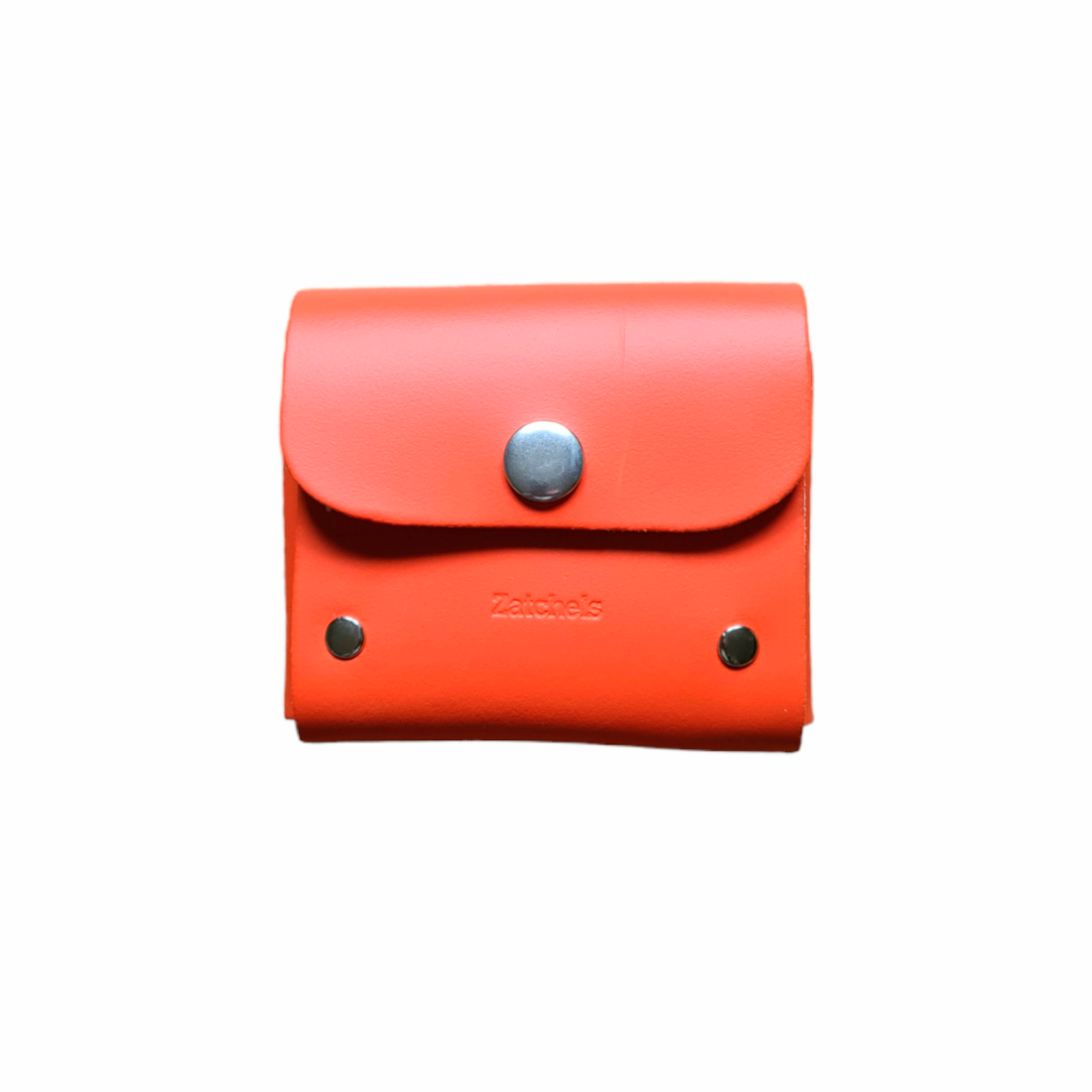 Handmade Leather Simple Coin Purse - Orange-0