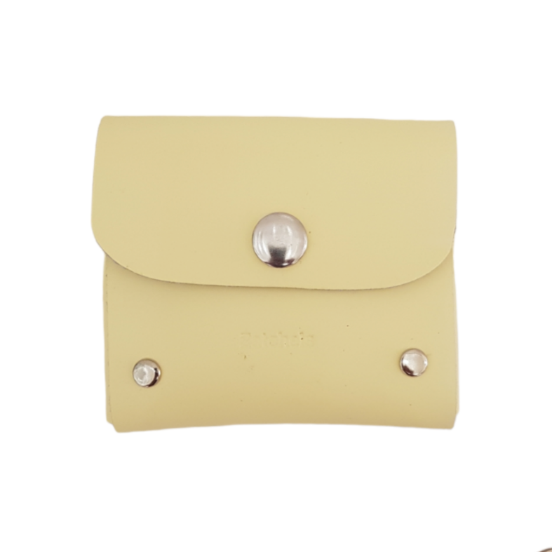 Handmade Leather Simple Coin Purse - Primrose - Yellow-0