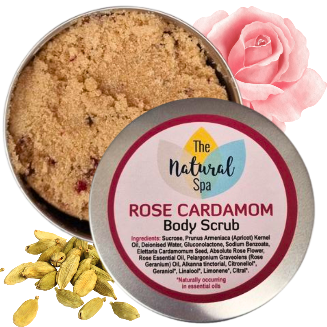 Rose and Cardamom Body Scrub - 3 different size option-8