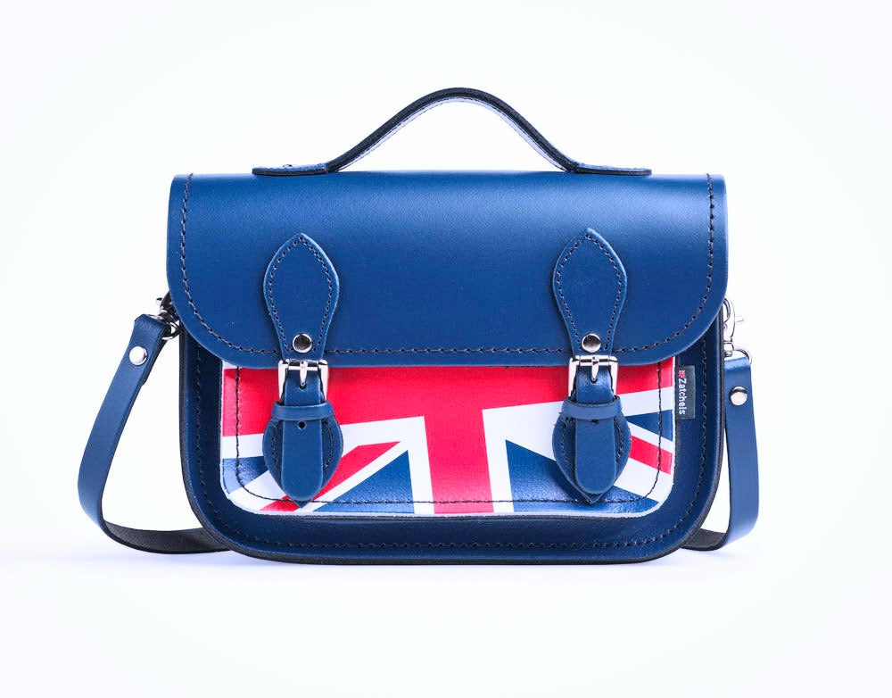 Union Jack Midi Satchel - Royal Blue-0
