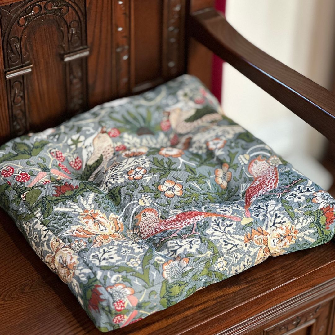 William Morris Strawberry Thief Grey - Booster Pad-3