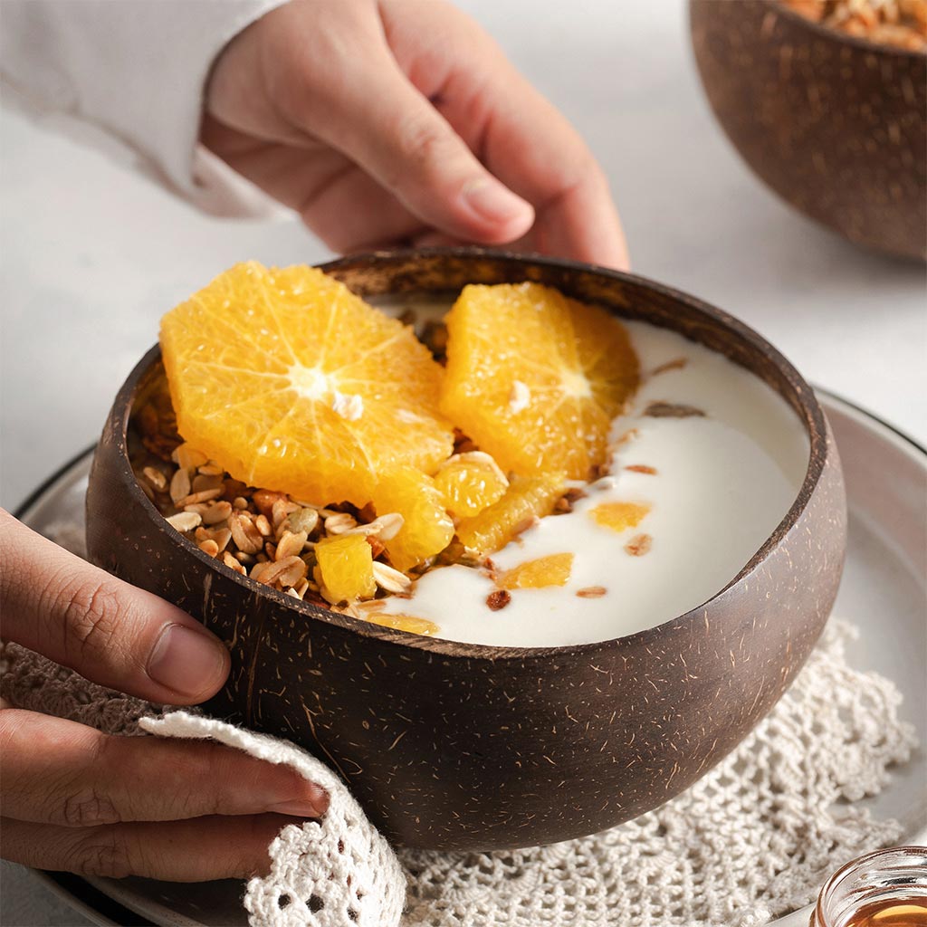 Eco-friendly Coconut Bowls & Spoons Set of 2-11