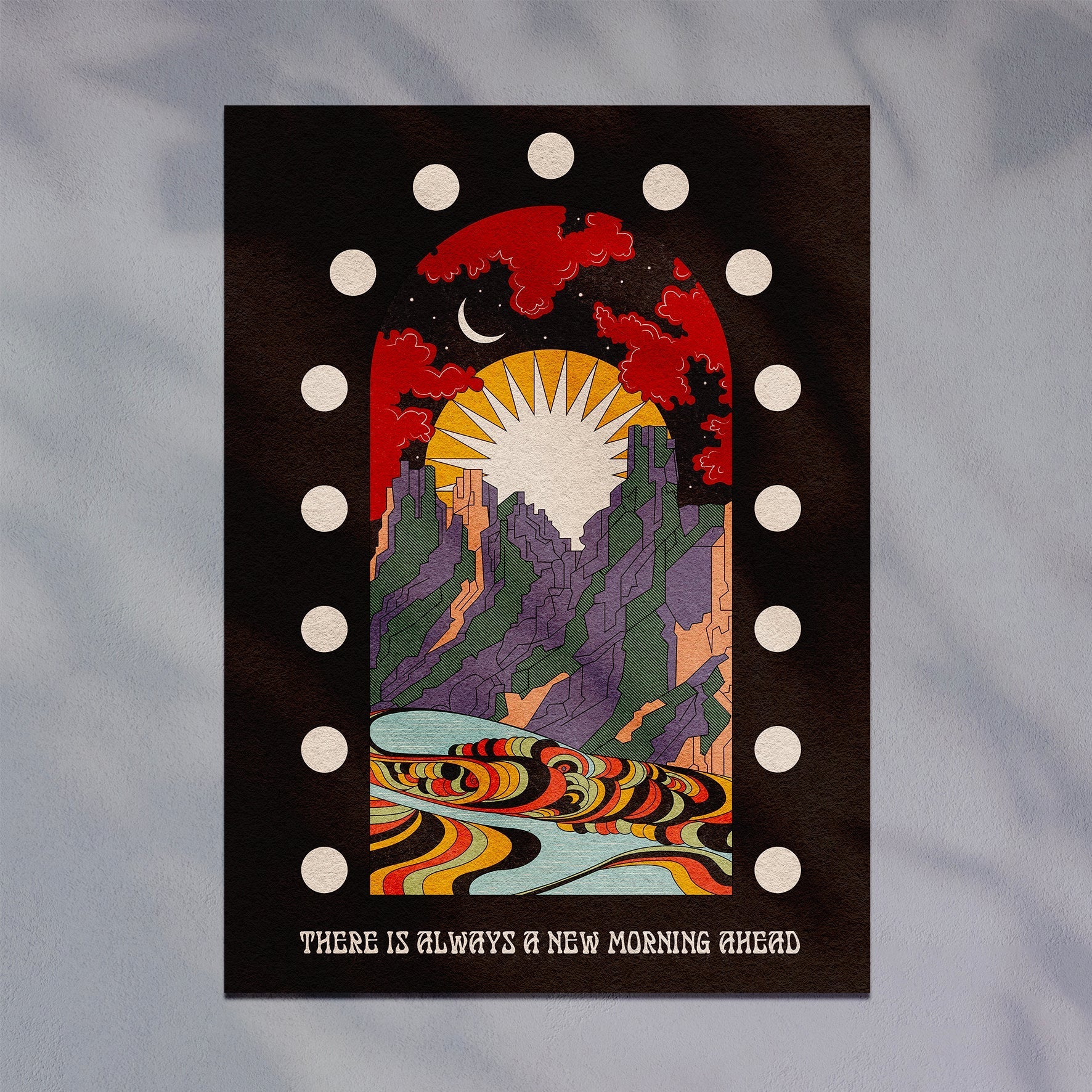 'A New Morning Ahead' Art Print (black)-2