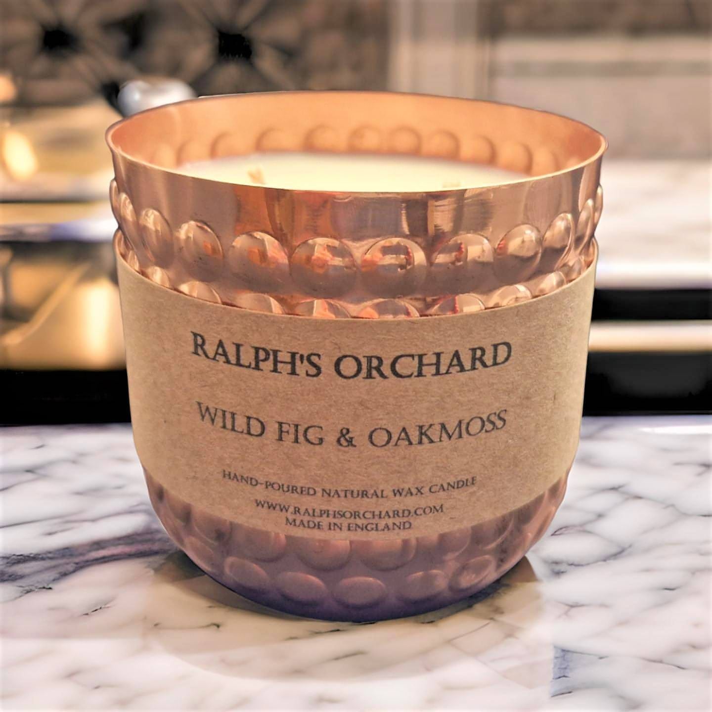 2-Wick Dimpled Copper, Black Candles-3