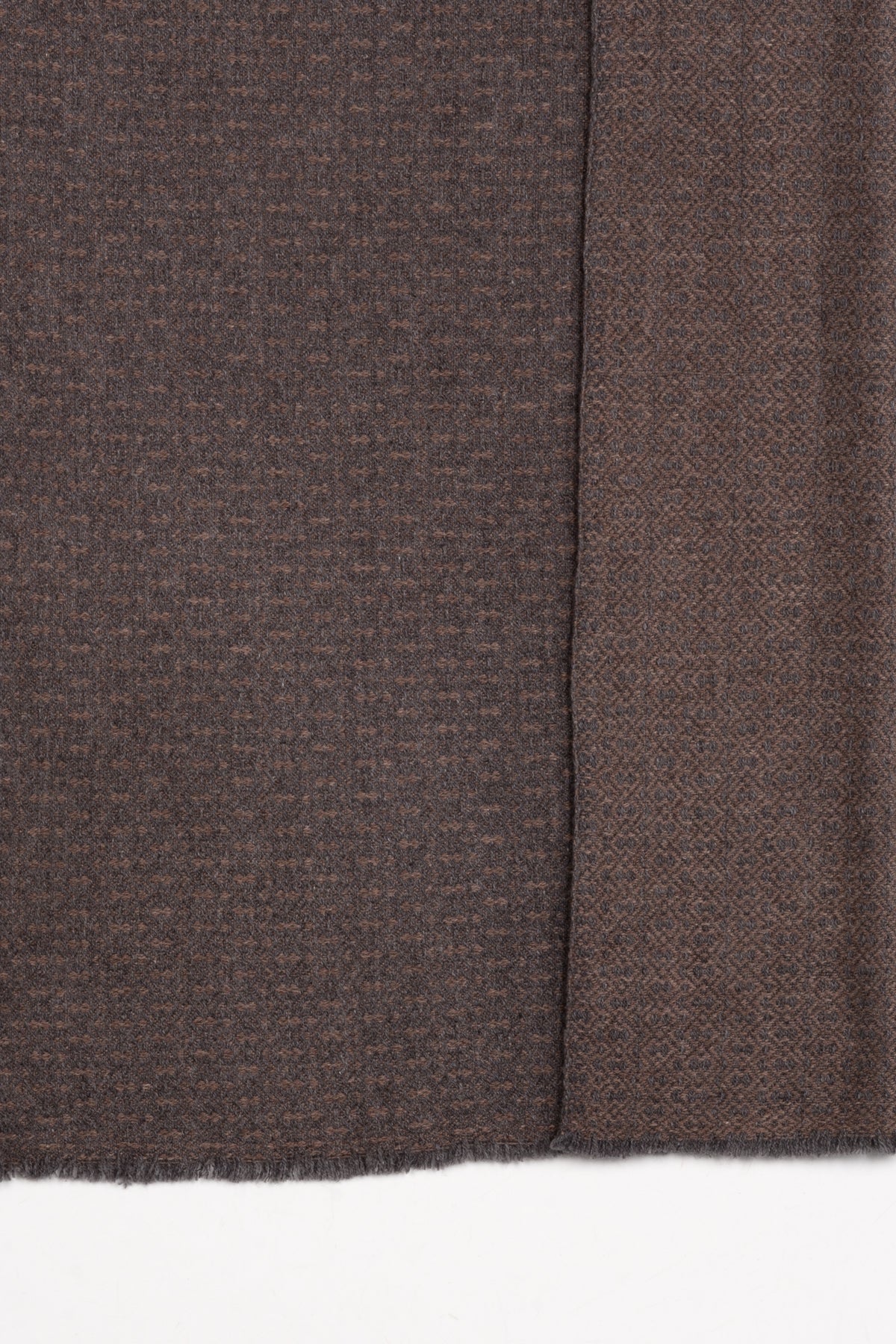 Novelty Diamond Weave Cashmere Wool Scarf - Grey Rose Pink-3