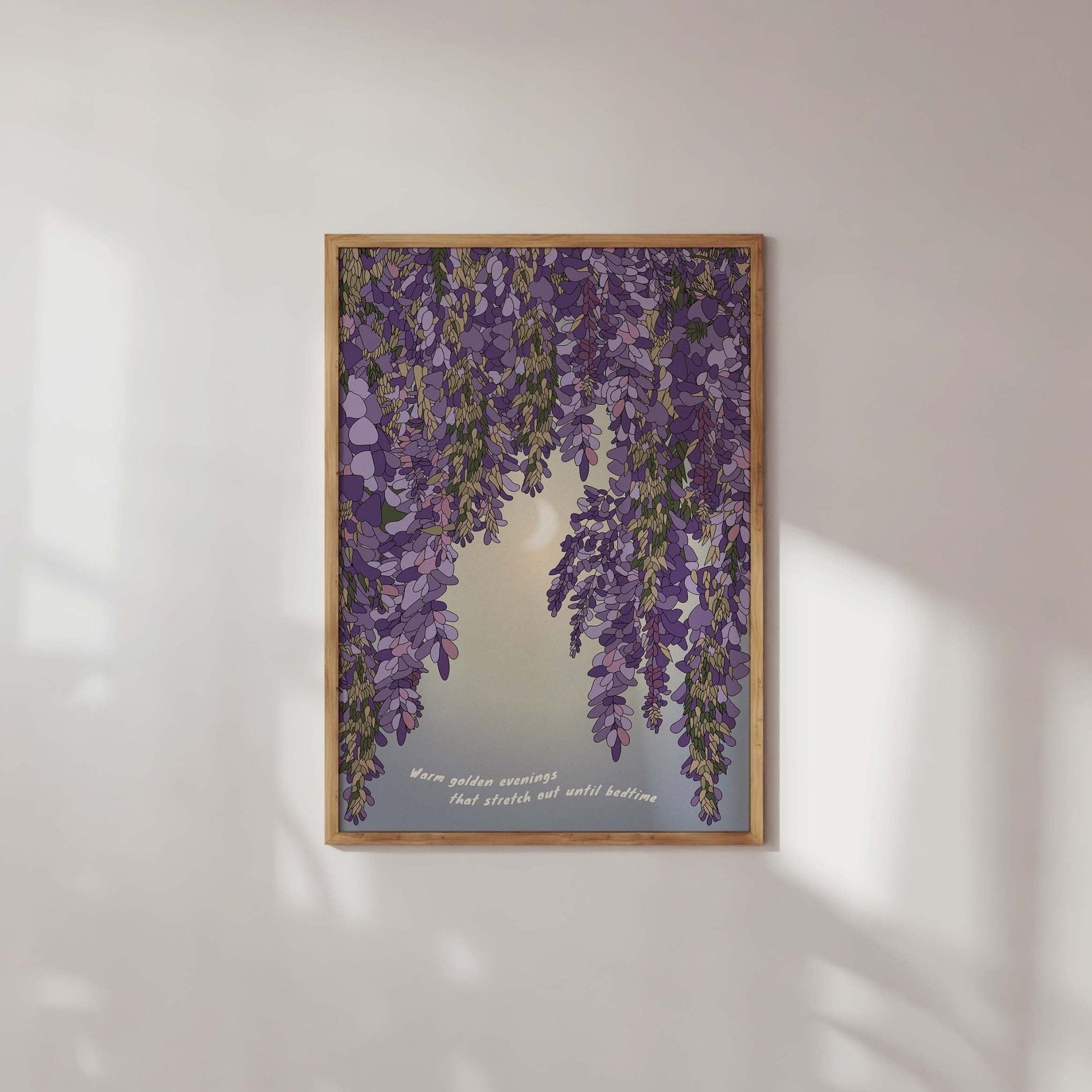 'Wisteria and Moon' Art Print-2
