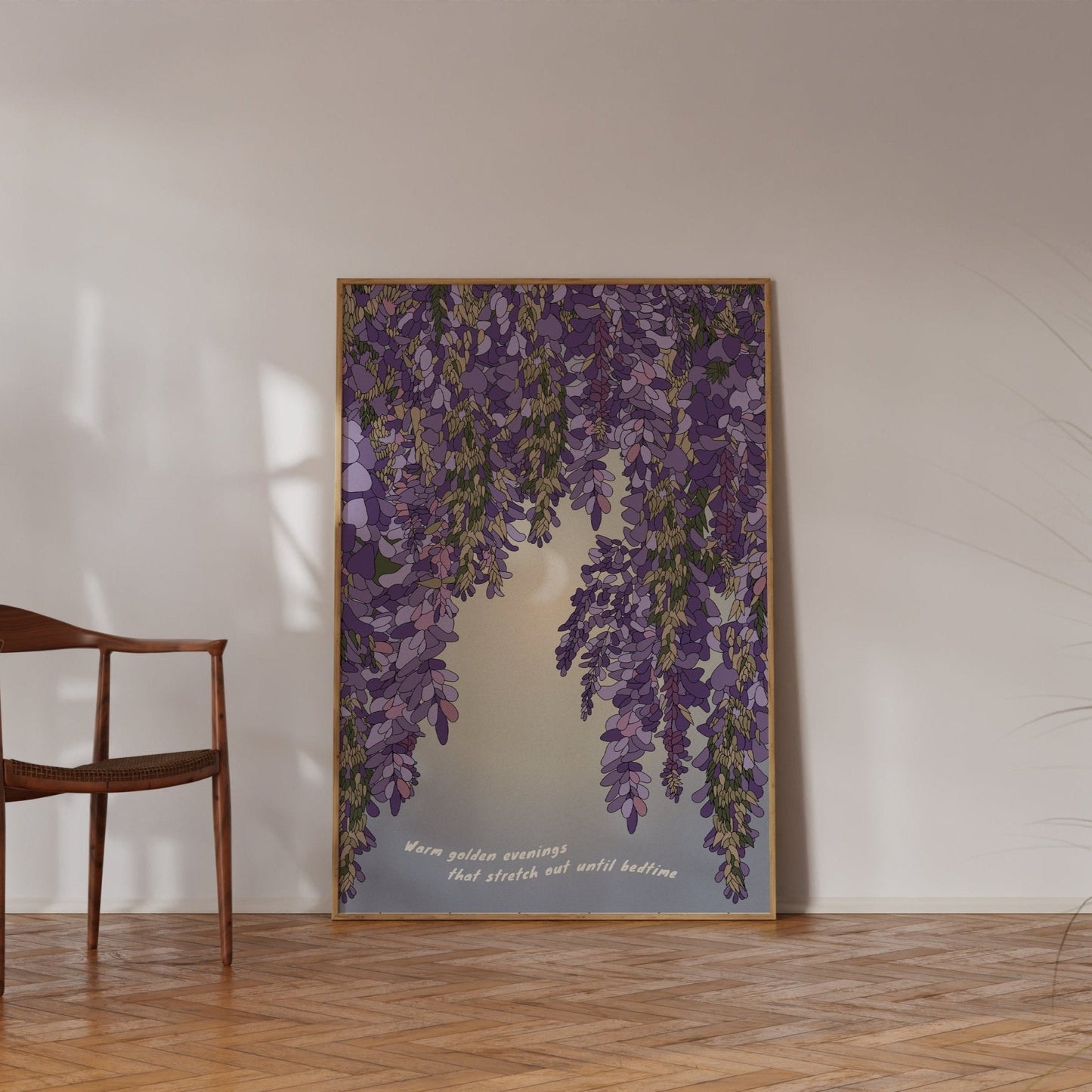 'Wisteria and Moon' Art Print-4