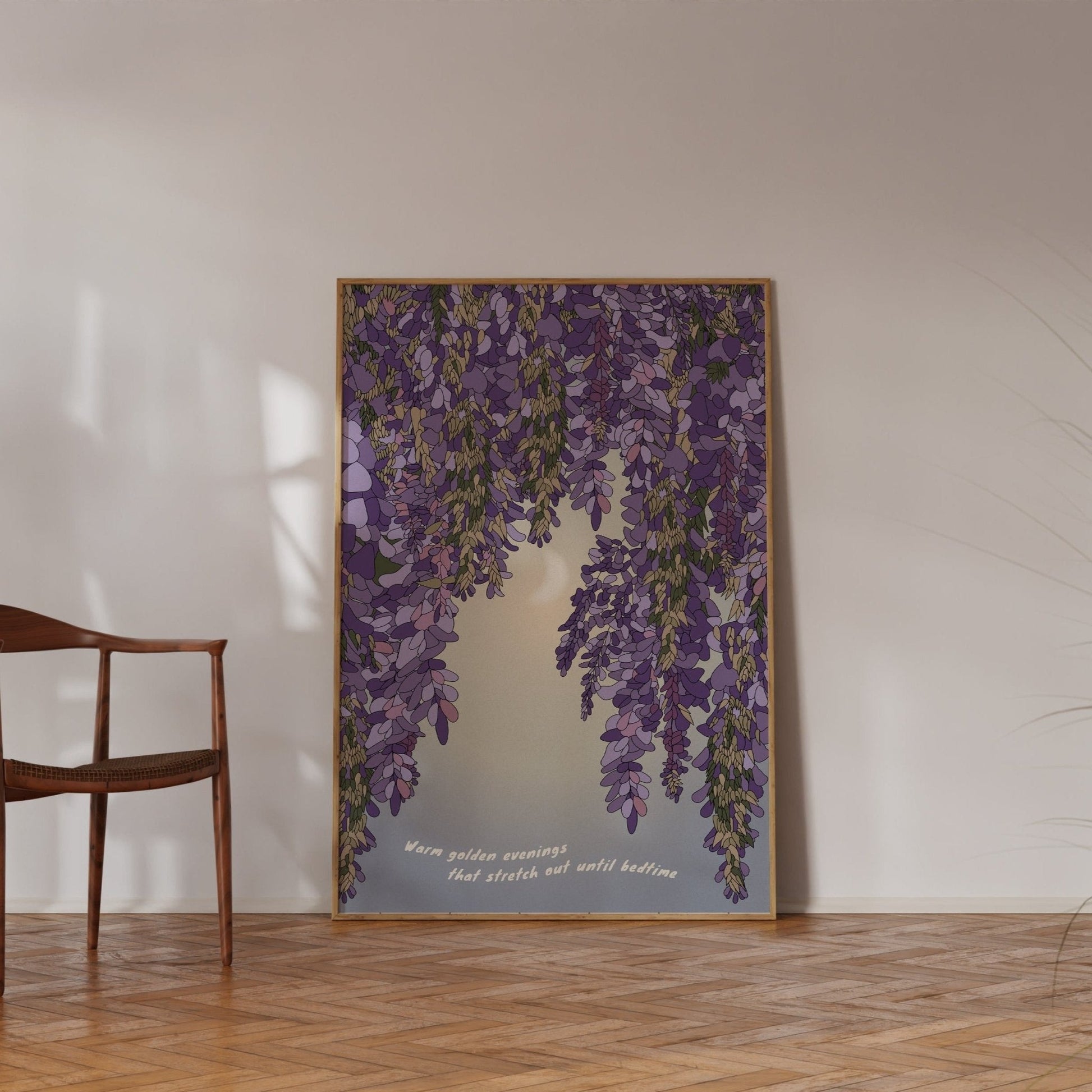 'Wisteria and Moon' Art Print-4